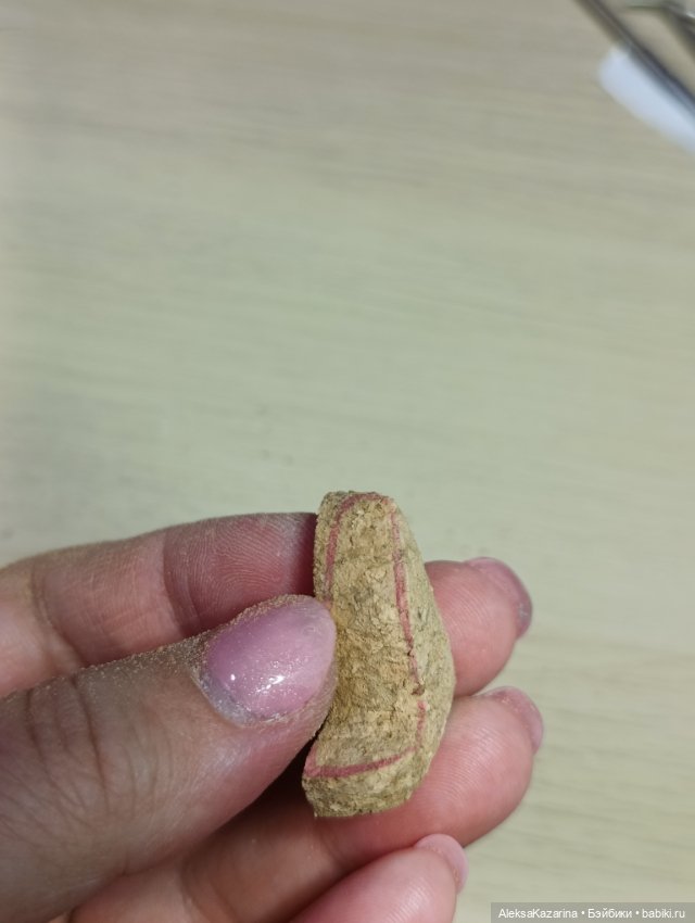 Босоножки из пробки для куклы (МК). Аутфит для Рени Полин Флёр Клод (фото 6)