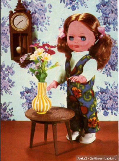 8 марта и открытки куклы ГДР с цветами (фото 4)