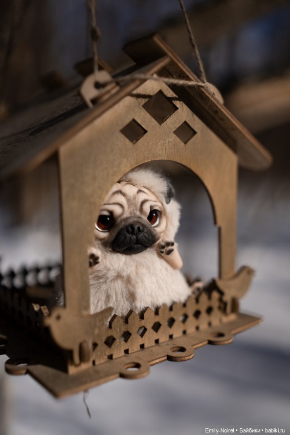 Мопсик — Домашние фото авторских игрушек: Тедди