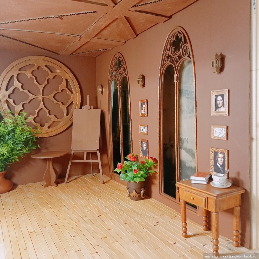 Зона с большими окнами 🏰 — Румбоксы и кукольные интерьеры: фото