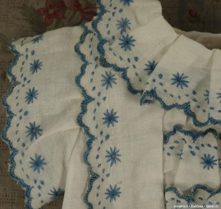 Платья для антикварных кукол с декором тесьмой, часть 2