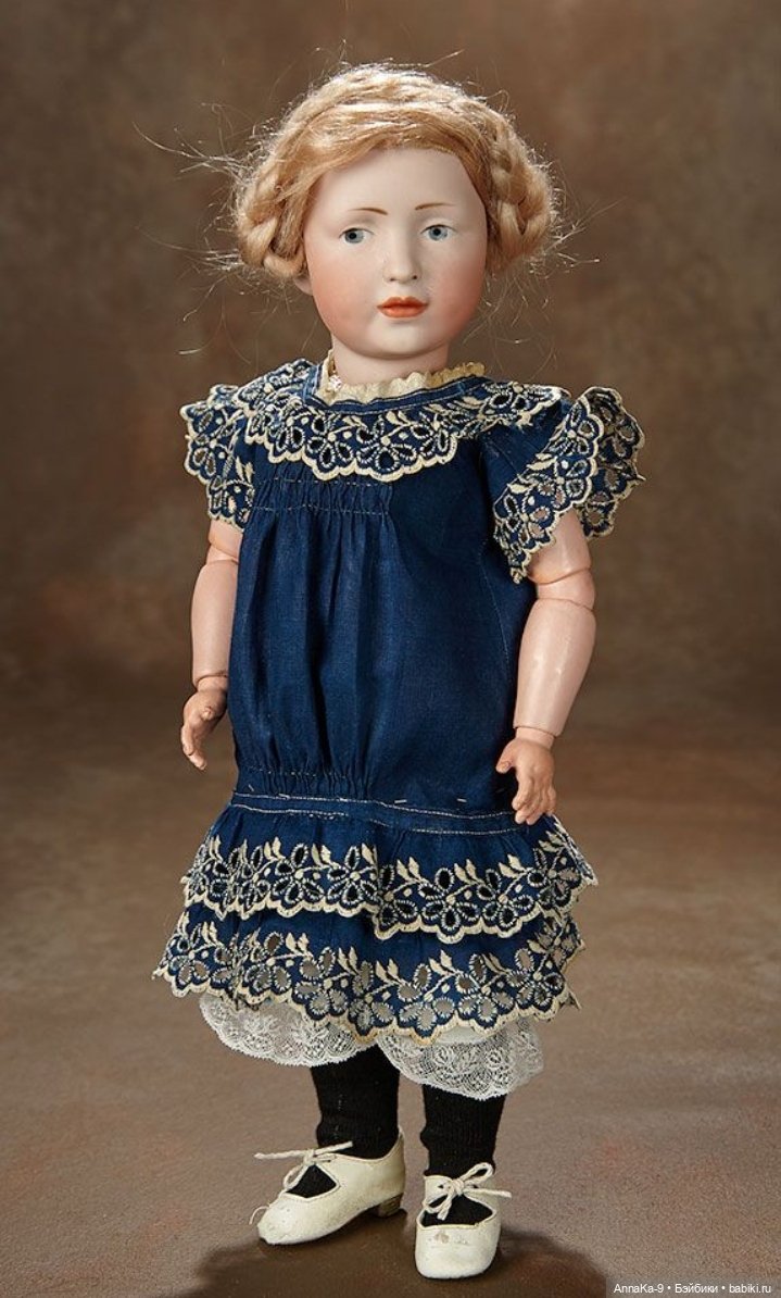 Платья для антикварных кукол с декором тесьмой, часть 2