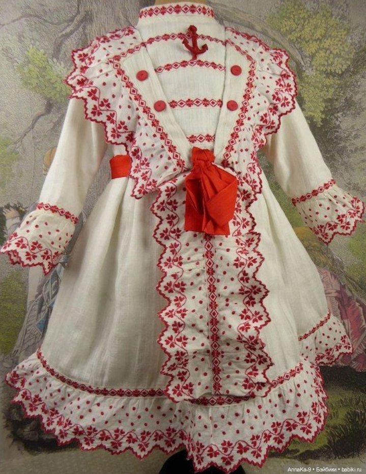 Платья для антикварных кукол с декором тесьмой, часть 2 (фото 10)