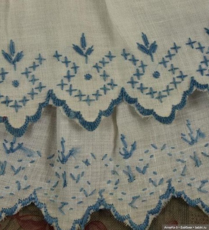 Платья для антикварных кукол с декором тесьмой, часть 2