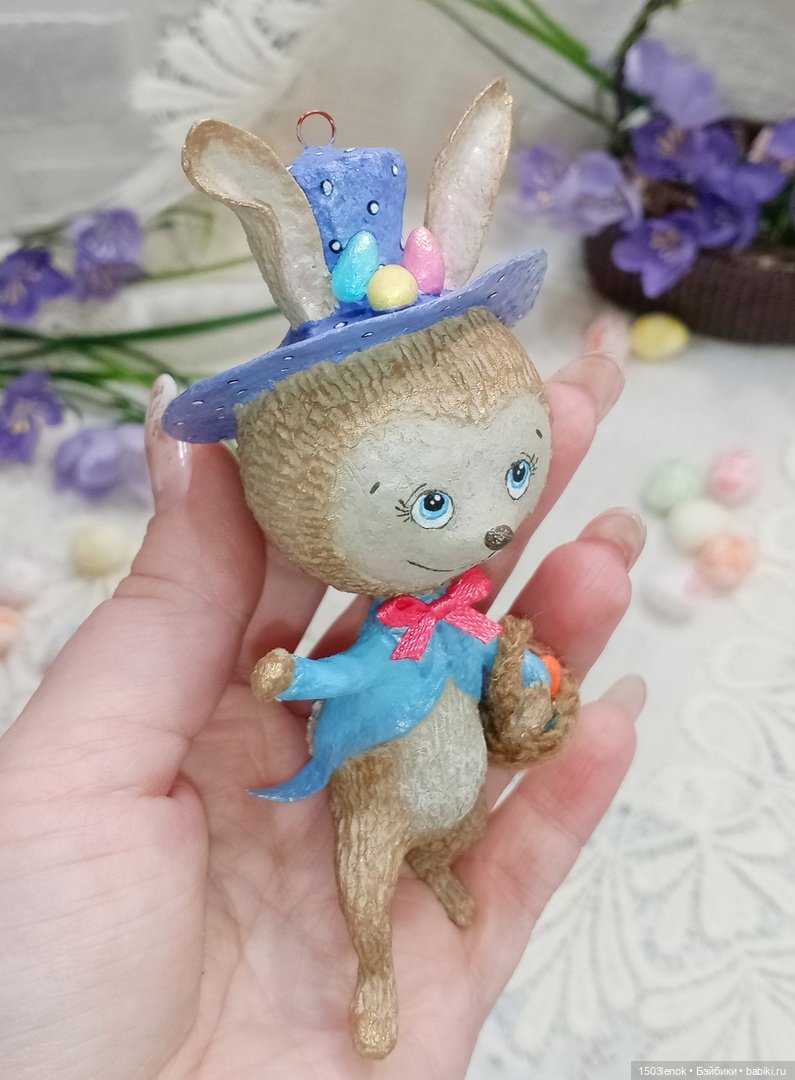 Пасхальный кролик — Лепка авторских игрушек и папье