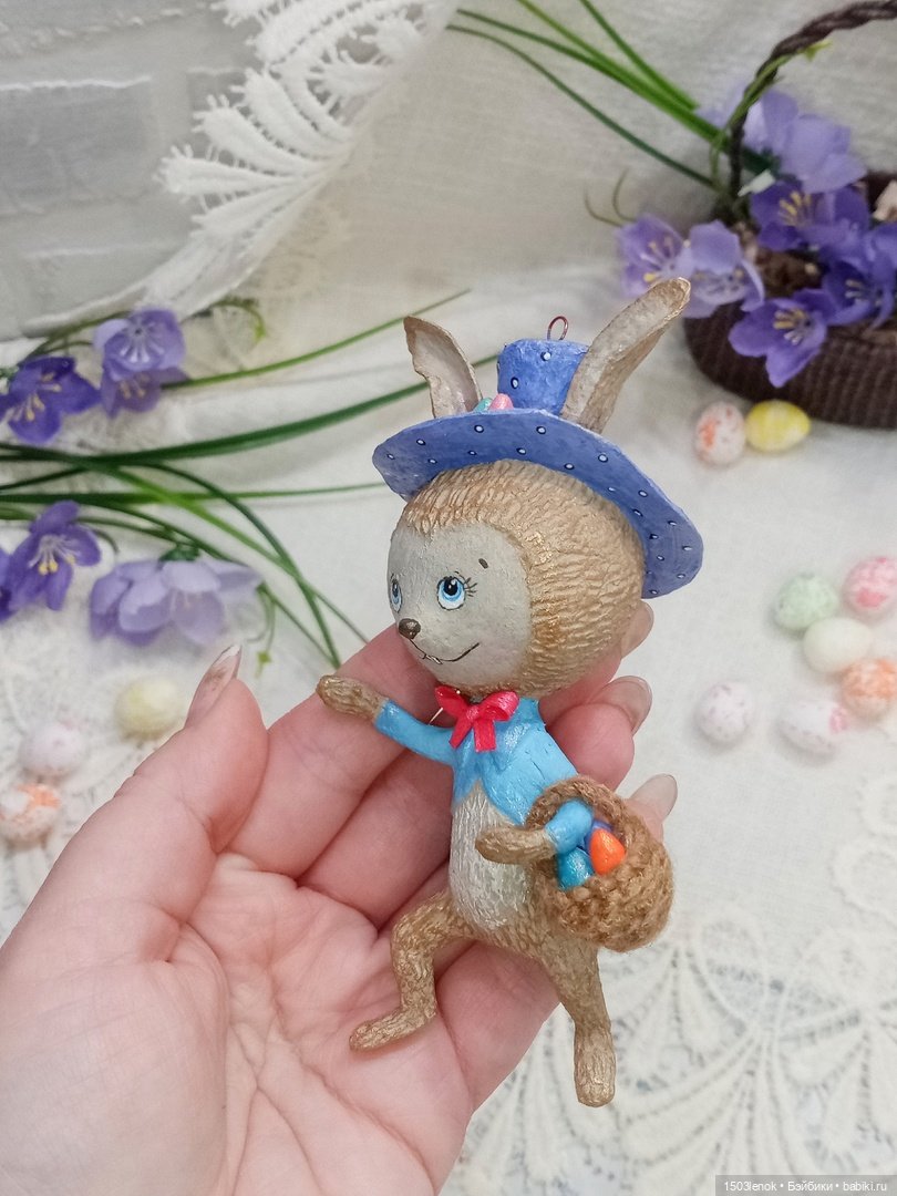 Пасхальный кролик — Лепка авторских игрушек и папье (фото 6)