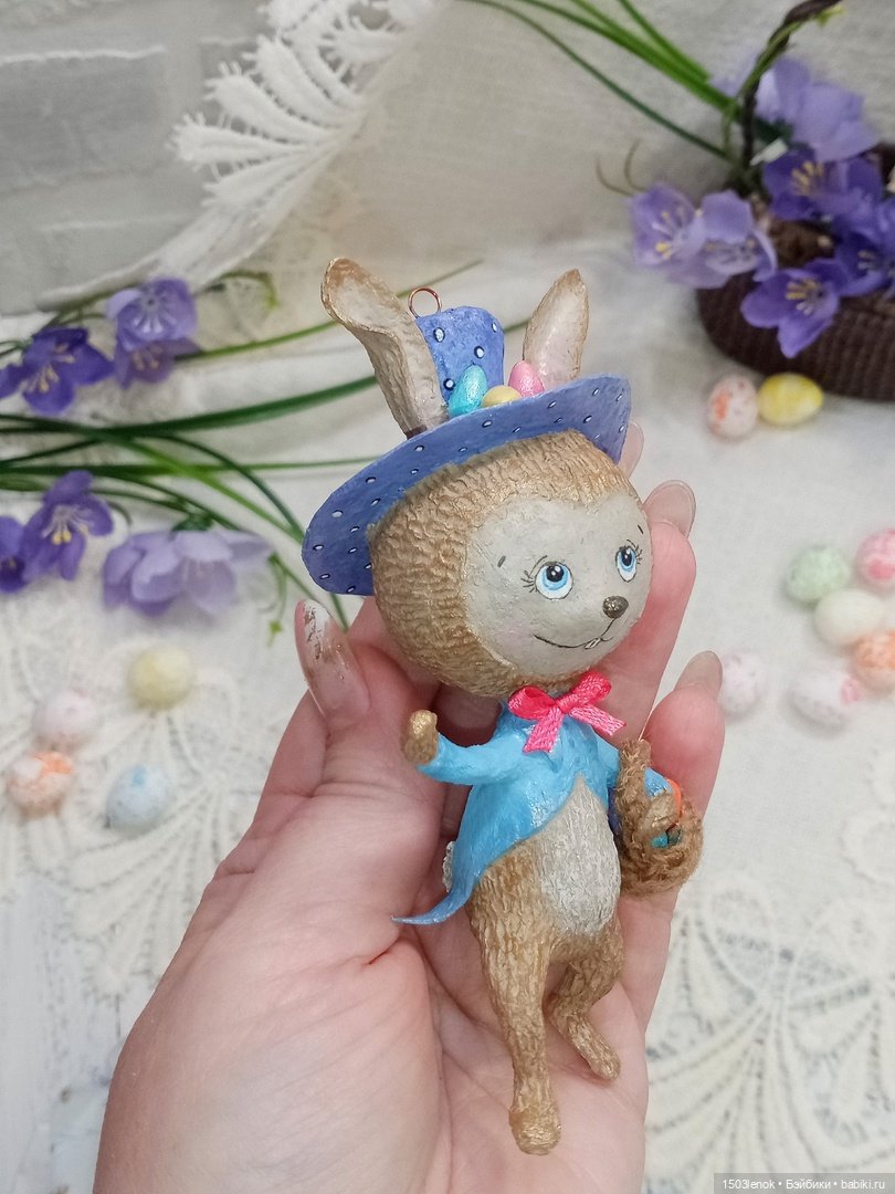 Пасхальный кролик — Лепка авторских игрушек и папье (фото 7)
