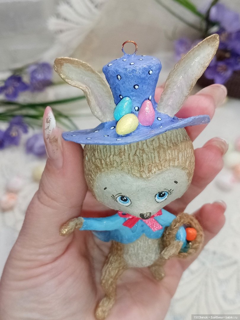 Пасхальный кролик — Лепка авторских игрушек и папье (фото 8)