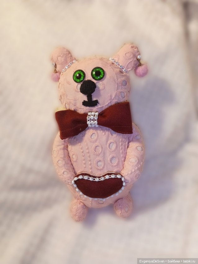 Мишка из ткани, первая попытка 😜 (фото 2)