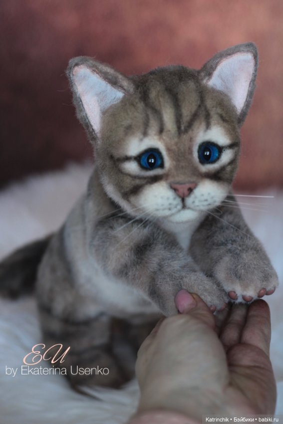 Весенний котенок — Авторские игрушки из разных материалов: синельная проволока