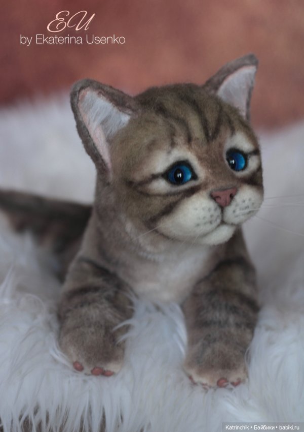 Весенний котенок — Авторские игрушки из разных материалов: синельная проволока (фото 5)