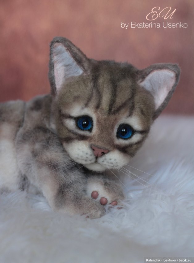 Весенний котенок — Авторские игрушки из разных материалов: синельная проволока