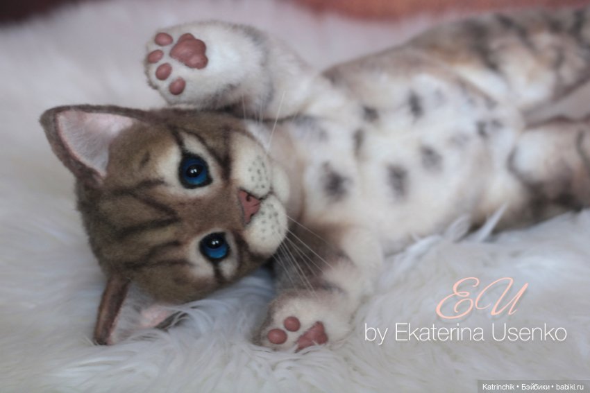 Весенний котенок — Авторские игрушки из разных материалов: синельная проволока (фото 8)