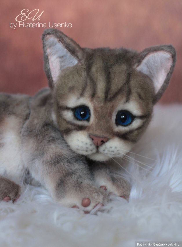 Весенний котенок — Авторские игрушки из разных материалов: синельная проволока