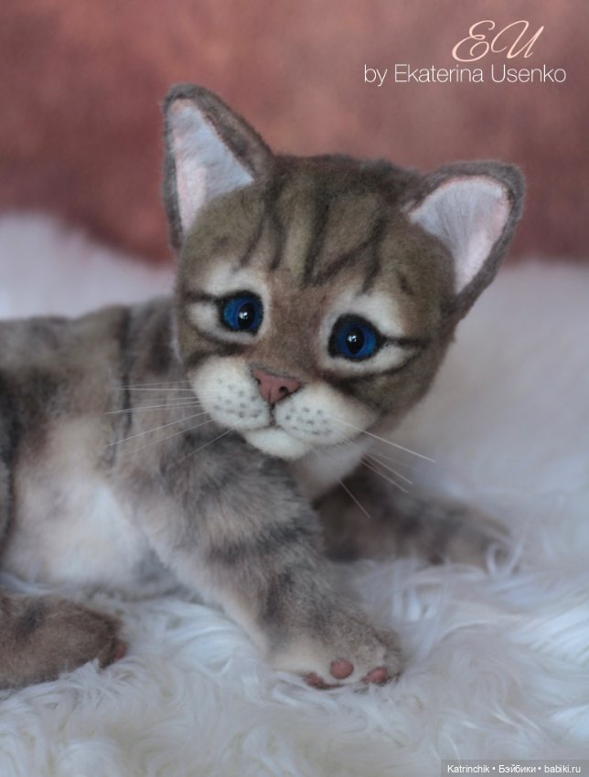 Весенний котенок — Авторские игрушки из разных материалов: синельная проволока