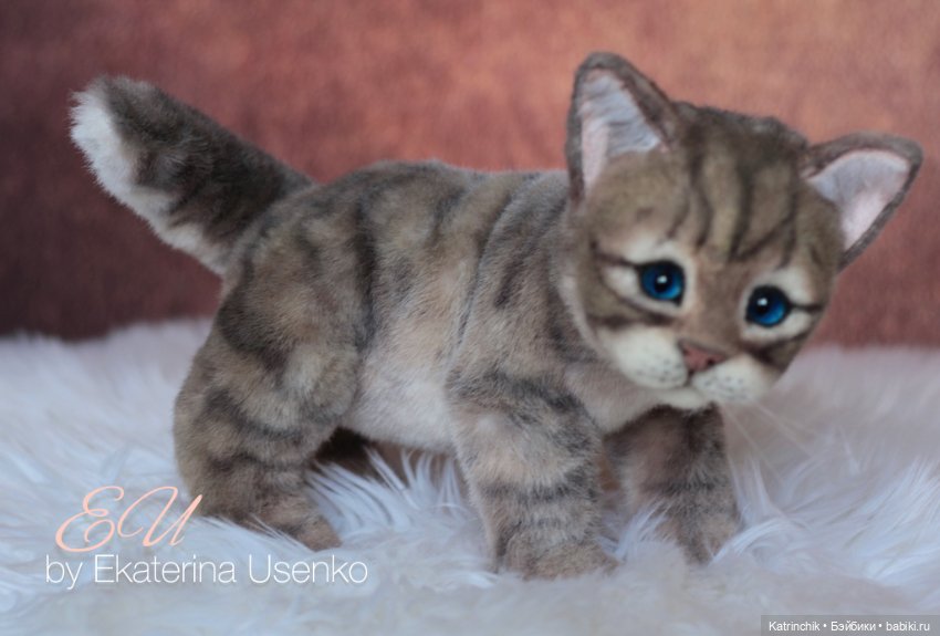 Весенний котенок — Авторские игрушки из разных материалов: синельная проволока