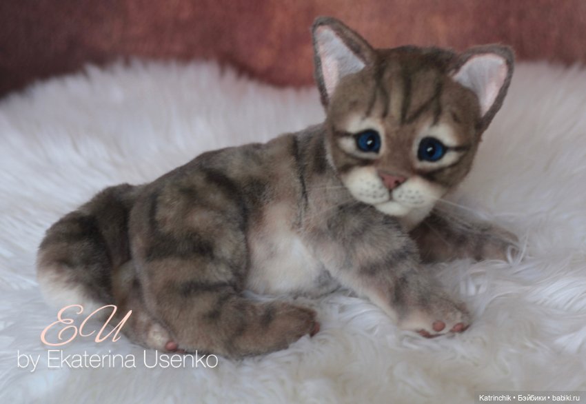 Весенний котенок — Авторские игрушки из разных материалов: синельная проволока