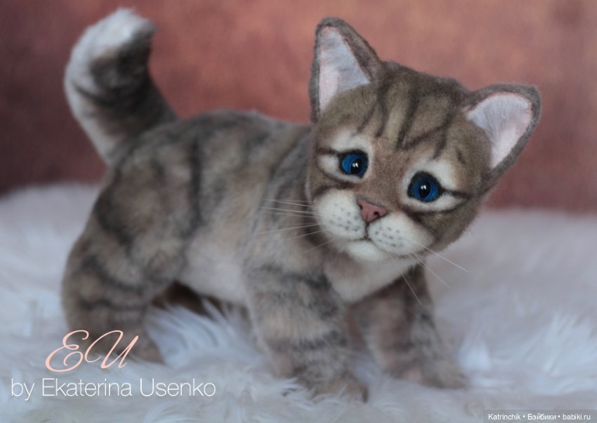 Весенний котенок — Авторские игрушки из разных материалов: синельная проволока