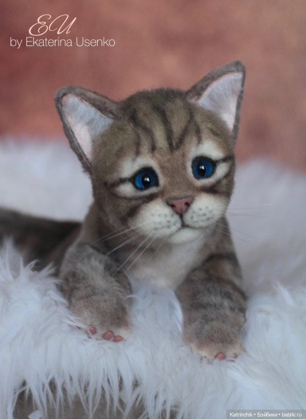 Весенний котенок — Авторские игрушки из разных материалов: синельная проволока (фото 3)