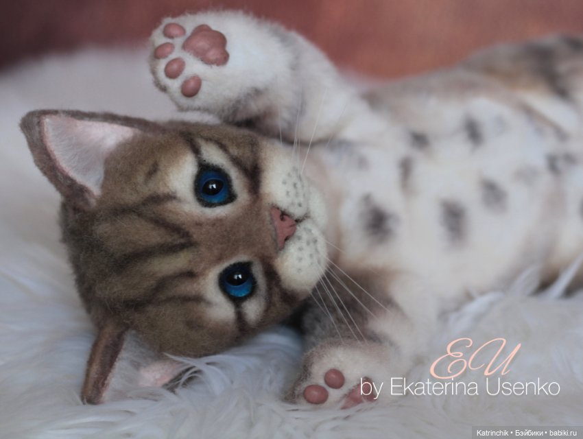 Весенний котенок — Авторские игрушки из разных материалов: синельная проволока (фото 9)