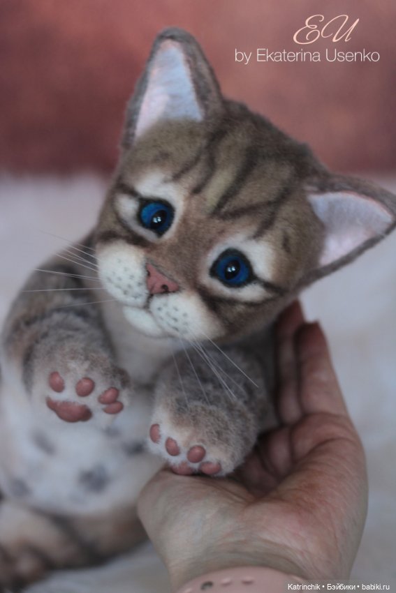 Весенний котенок — Авторские игрушки из разных материалов: синельная проволока