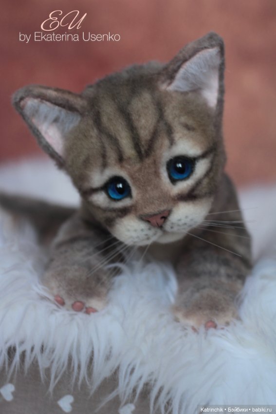 Весенний котенок — Авторские игрушки из разных материалов: синельная проволока (фото 4)