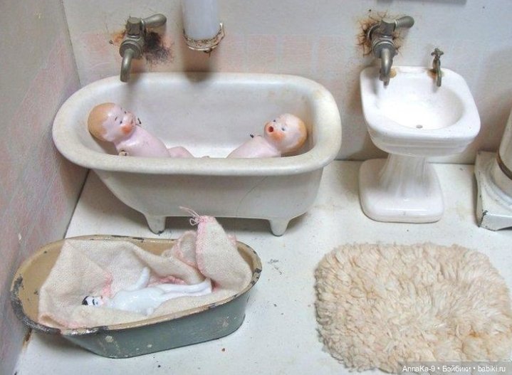 Ванная комната для антикварных mignonette