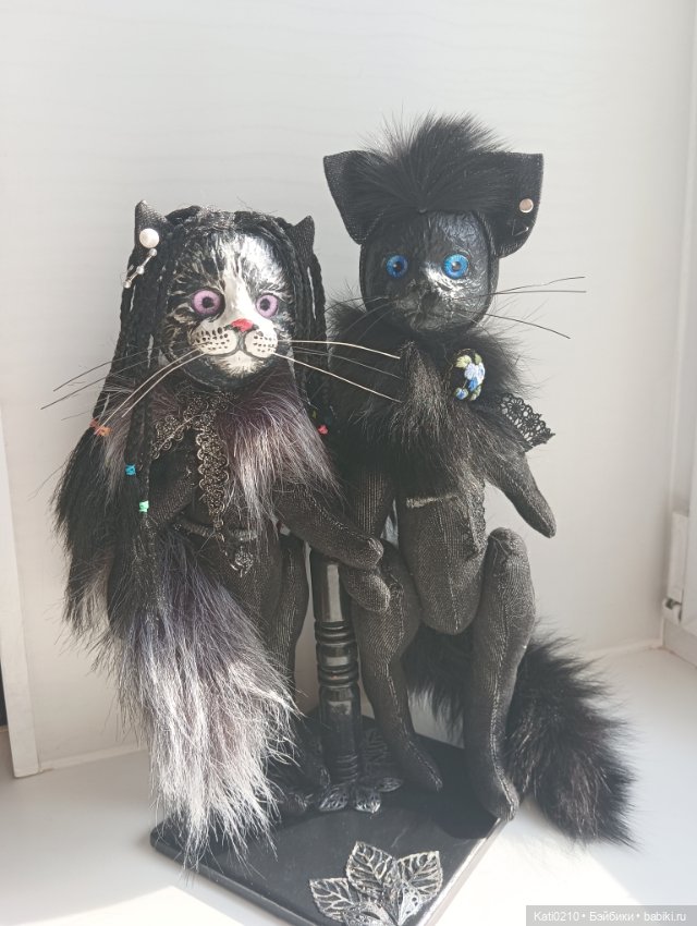 Котики-готики(джинсовые игрушки (фото 8)
