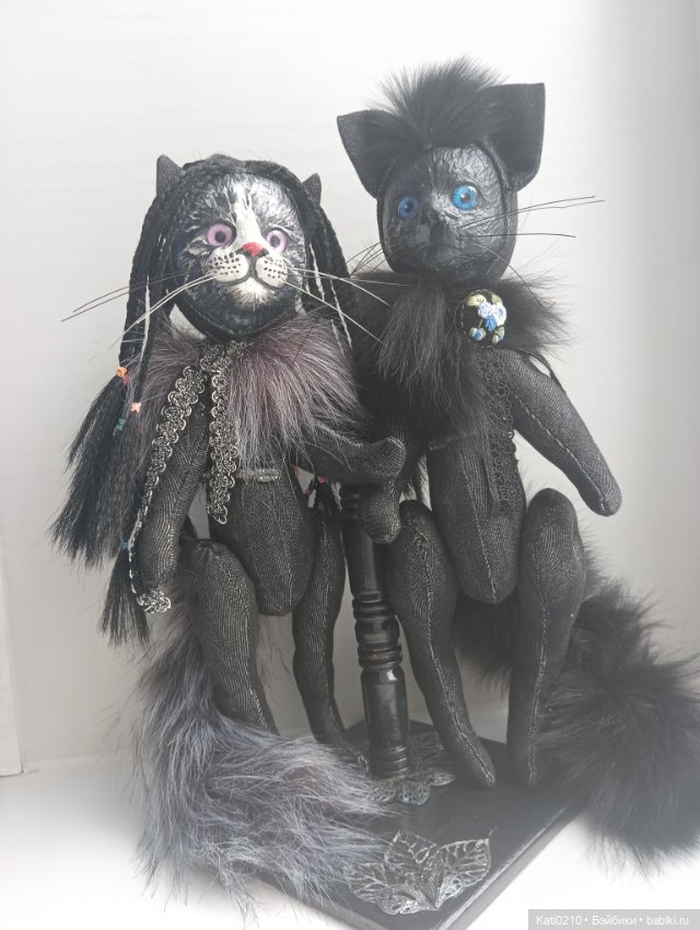 Котики-готики(джинсовые игрушки