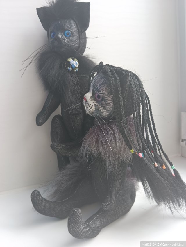 Котики-готики(джинсовые игрушки (фото 10)