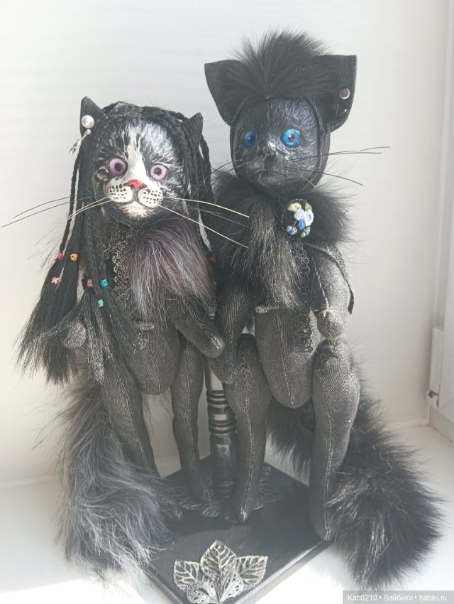 Котики-готики(джинсовые игрушки (фото 5)
