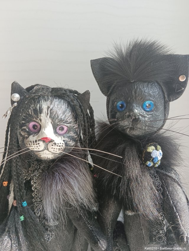 Котики-готики(джинсовые игрушки (фото 4)