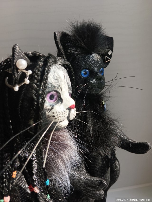 Котики-готики(джинсовые игрушки (фото 2)