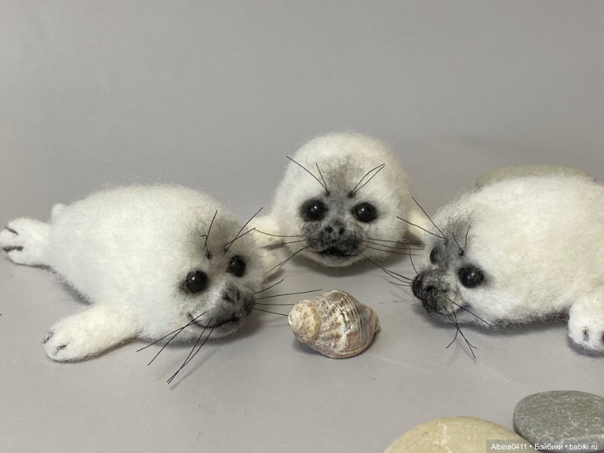 Малыши бельки — Валяные игрушки из шерсти: сухое валяние (фото 7)