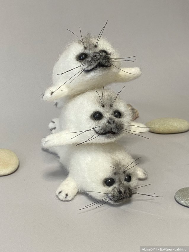 Малыши бельки — Валяные игрушки из шерсти: сухое валяние (фото 2)