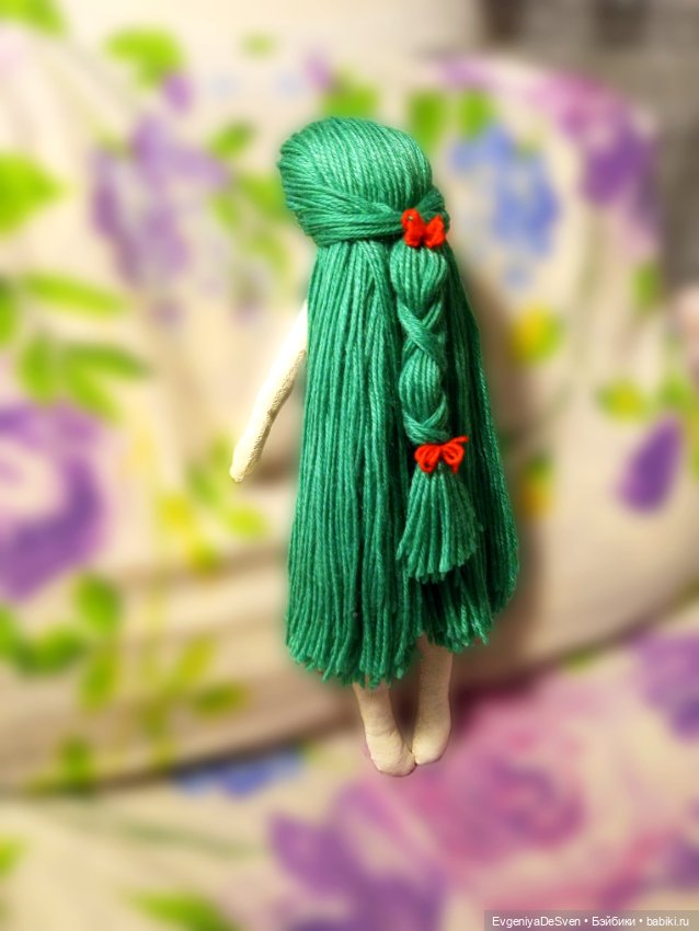 Мавка🌿🌳🍃🌷💚 — Авторские текстильные куклы: Вальдорфские (фото 2)