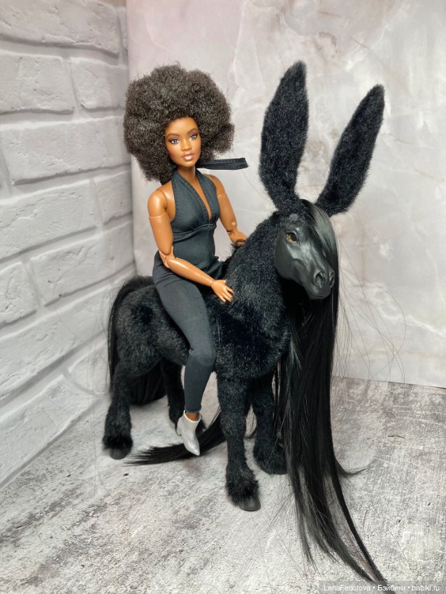 Вороной Конёк-Горбунок — Игрушки в смешанной технике (мех и глина): Арт (фото 10)