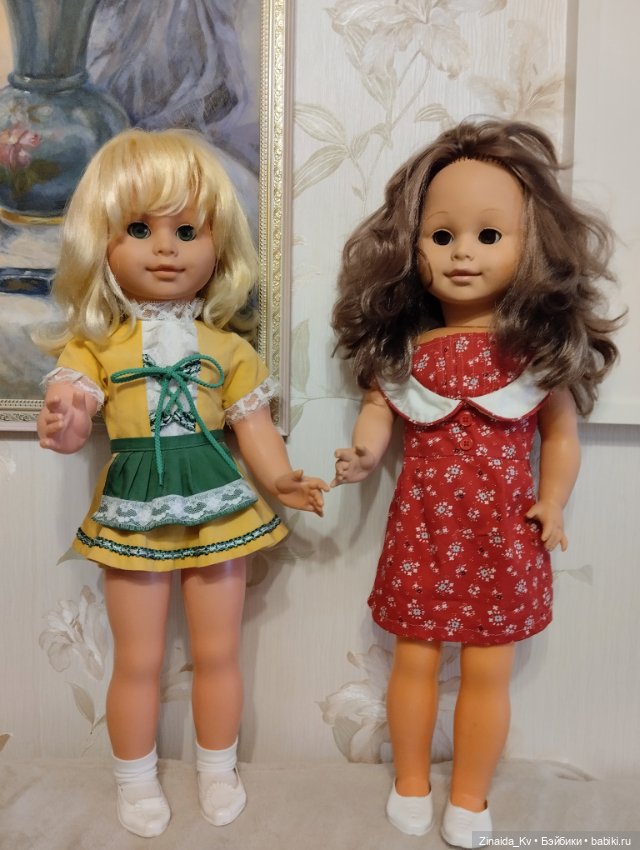 Большие куклы ГДР, куклы ГДР Раунштайн и Сонни 55 см (фото 9)