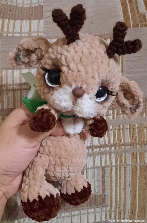 Плюшевый Олененок — Вязаные игрушки и амигуруми: крючком
