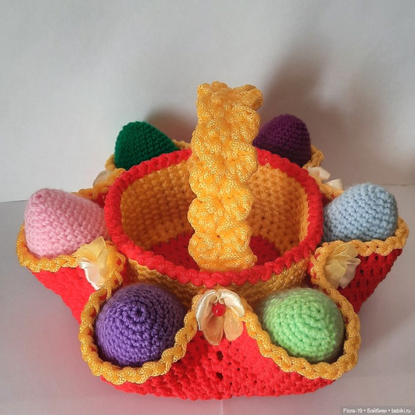 Пасхальная Корзиночка — Вязаные игрушки и амигуруми: крючком
