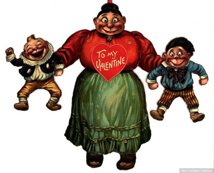 Старинные подвижные фигурки-валентинки американской художницы Френсис Брандаж