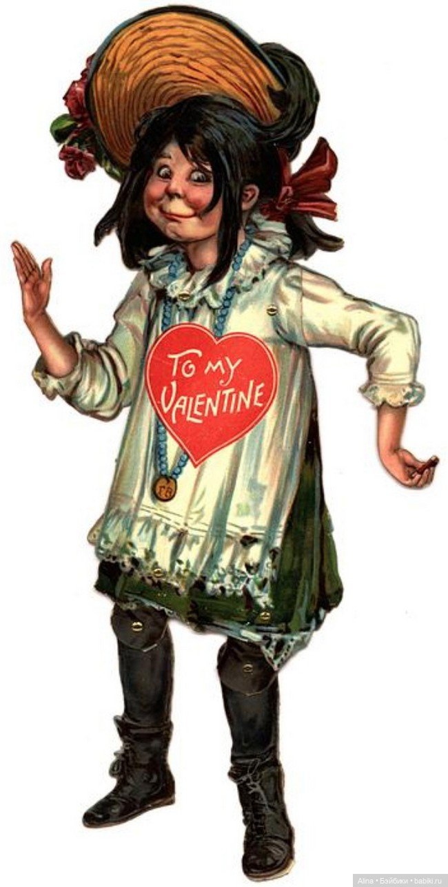 Старинные подвижные фигурки-валентинки американской художницы Френсис Брандаж (фото 7)