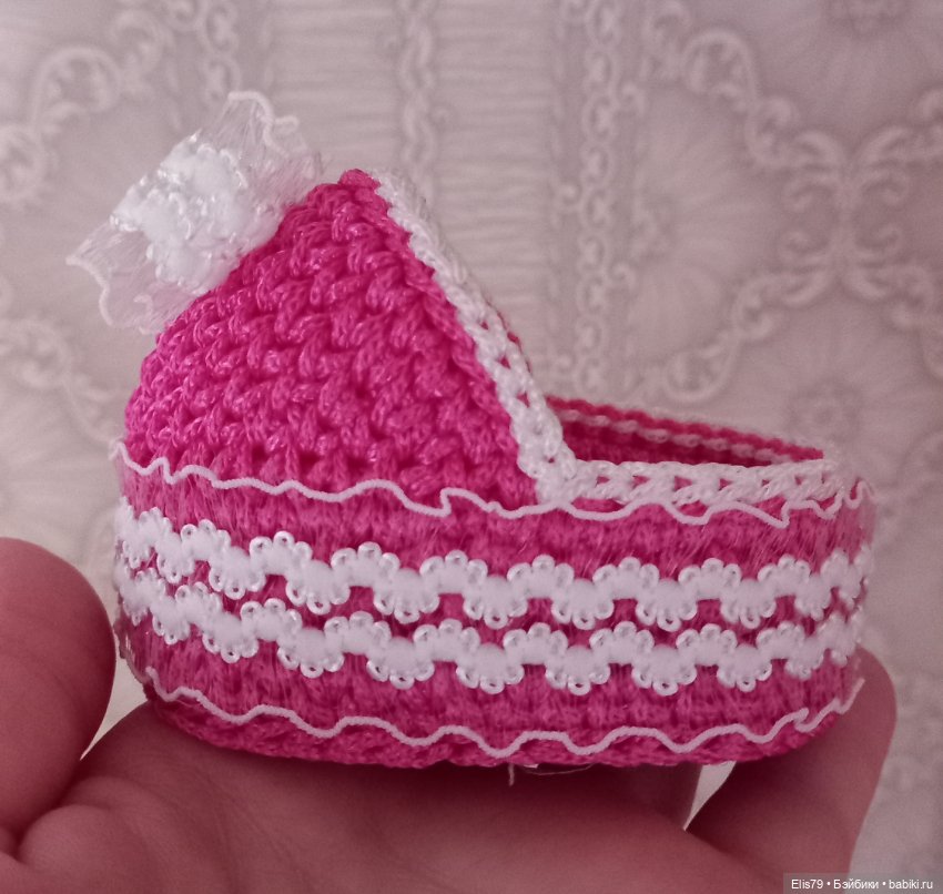 Люлька для пупса — Вязаные игрушки и амигуруми: крючком (фото 2)