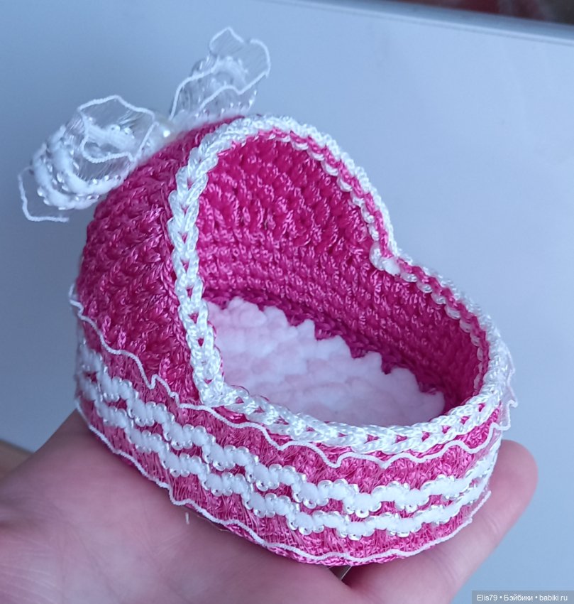 Люлька для пупса — Вязаные игрушки и амигуруми: крючком