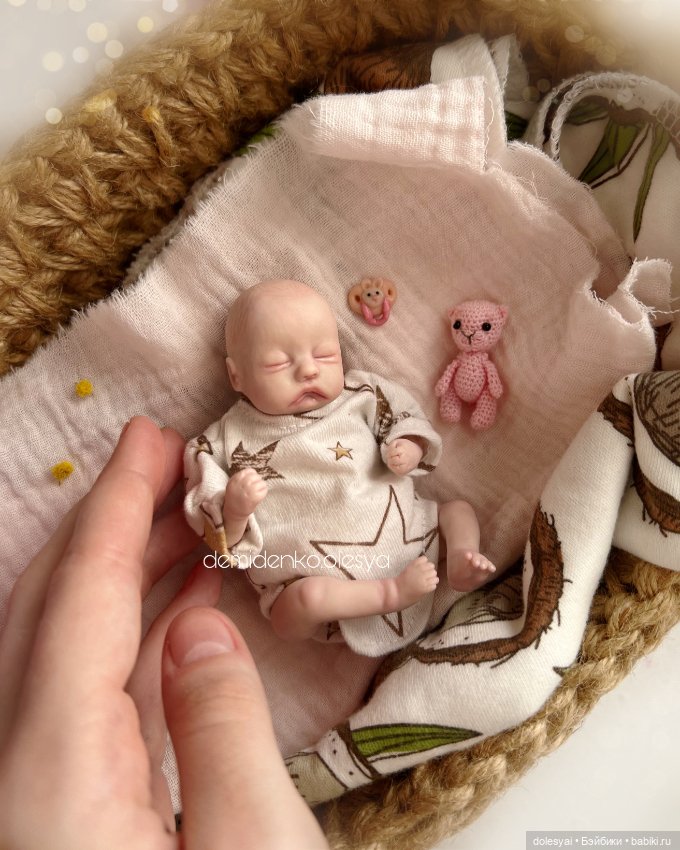 Мини реборн Полина. Кукла младенец