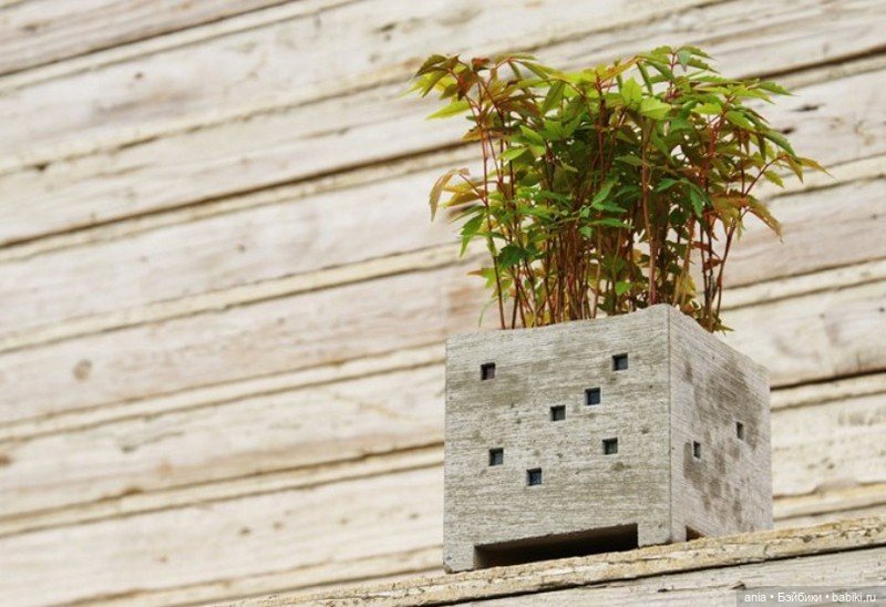 Кашпо для цветов в виде домов Nobuhiro Sato (фото 3)