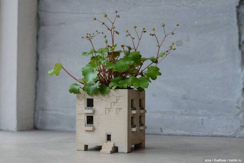 Кашпо для цветов в виде домов Nobuhiro Sato