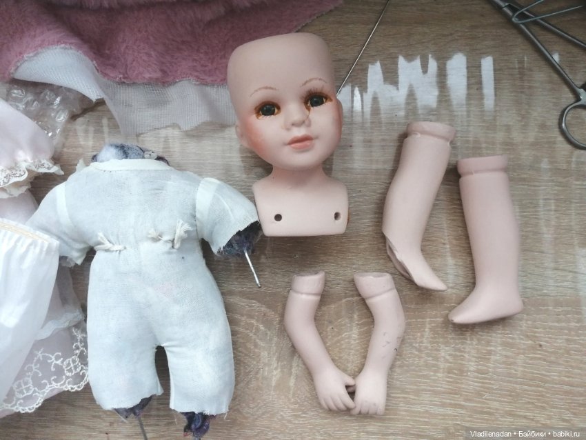 Переделка фарфоровой куклы, продолжение (фото 3)