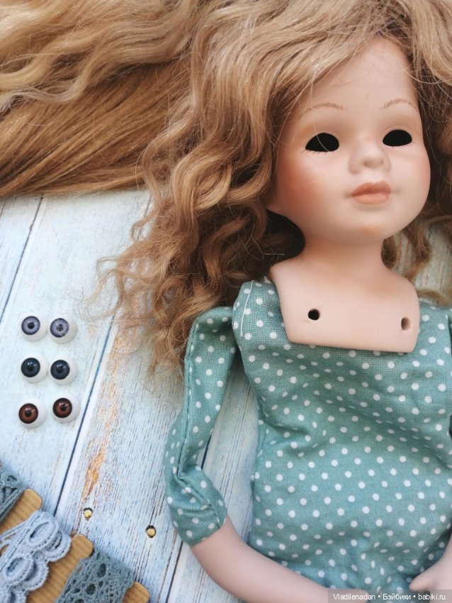 Переделка фарфоровой куклы, продолжение