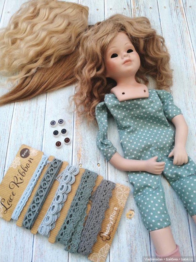 Переделка фарфоровой куклы, продолжение